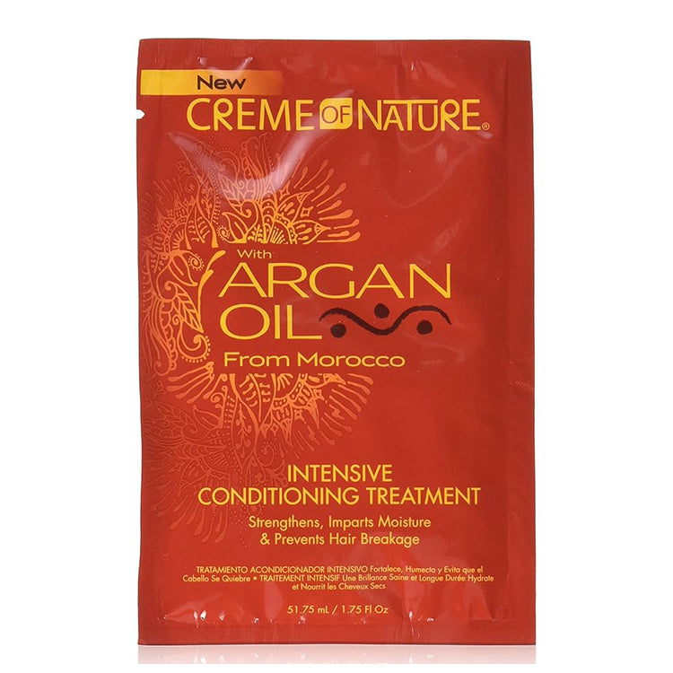 Creme of Nature Argan Oil Intensive Conditioning Treatment Sachet 1.5 oz / 51 ml - For Deep Conditioning & Breakage Prevention
