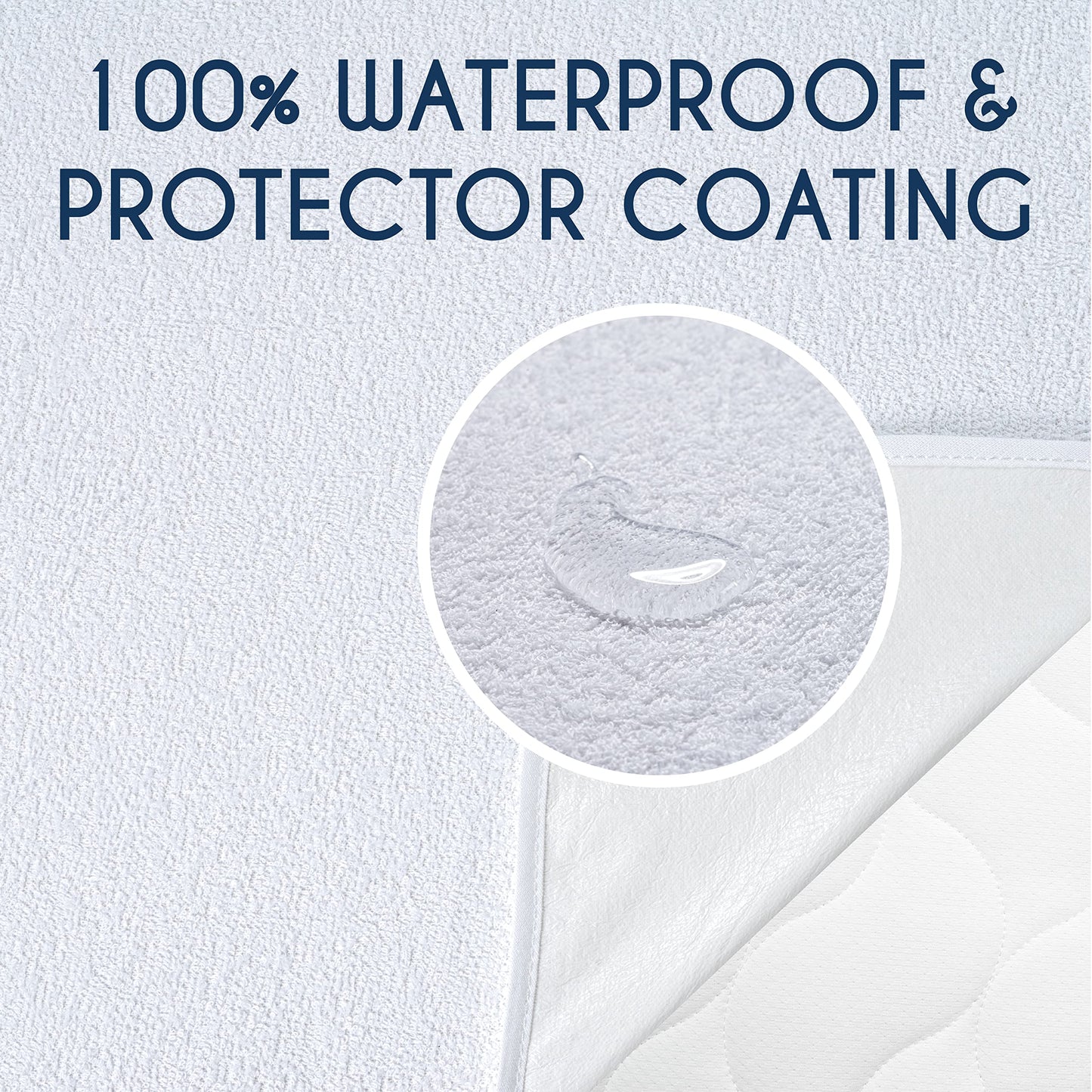 Dreamzie Mattress Protector Waterproof with 4 Elastic Corners - Made in EU - OEKO-TEX® Certified- For Mattress 80 x 160 cm