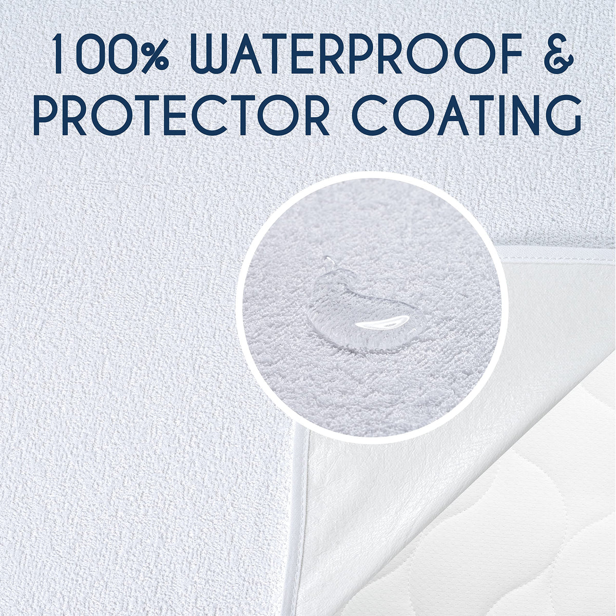 Dreamzie Mattress Protector Waterproof with 4 Elastic Corners - Made in EU - OEKO-TEX® Certified- For Mattress 80 x 190 cm
