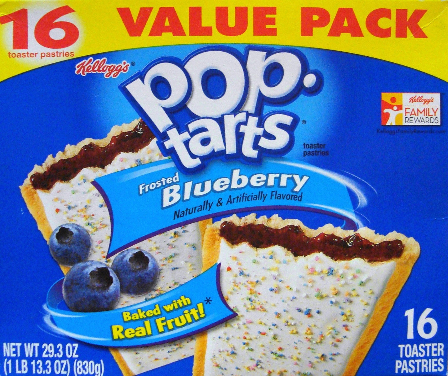 Pop-Tarts Frosted Blueberry Toaster Pastries (1 Pack) by Kellogg's