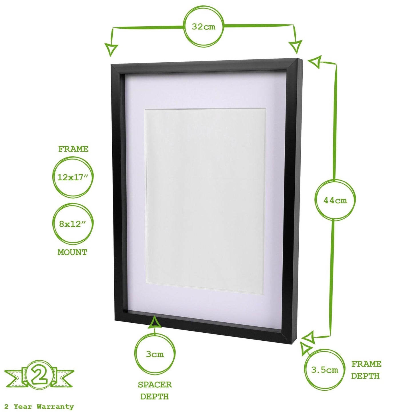 A3 (12" x 17") 3D Box Photo Frame with A4 Mount