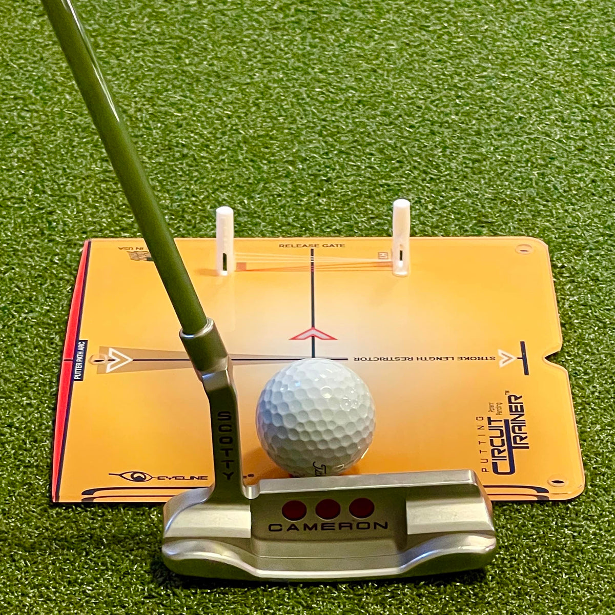 EyeLine Golf Putting Mirror, Circuit Trainer, Portable Putting EyeLine Alignment Training Aids with Bag, Indoor-Outdoor Practice, Golf Accessories,