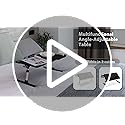Laptop Bed Table, SAIJI 100% Eco-friendly wooden planks, Laptop Stand with Drawer, Folding Legs, 40kg Load, Angle Height Adjustable, Reading, Eating on Bed, Sofa, Laptop Lap Desk (White 23.6*12.6in)
