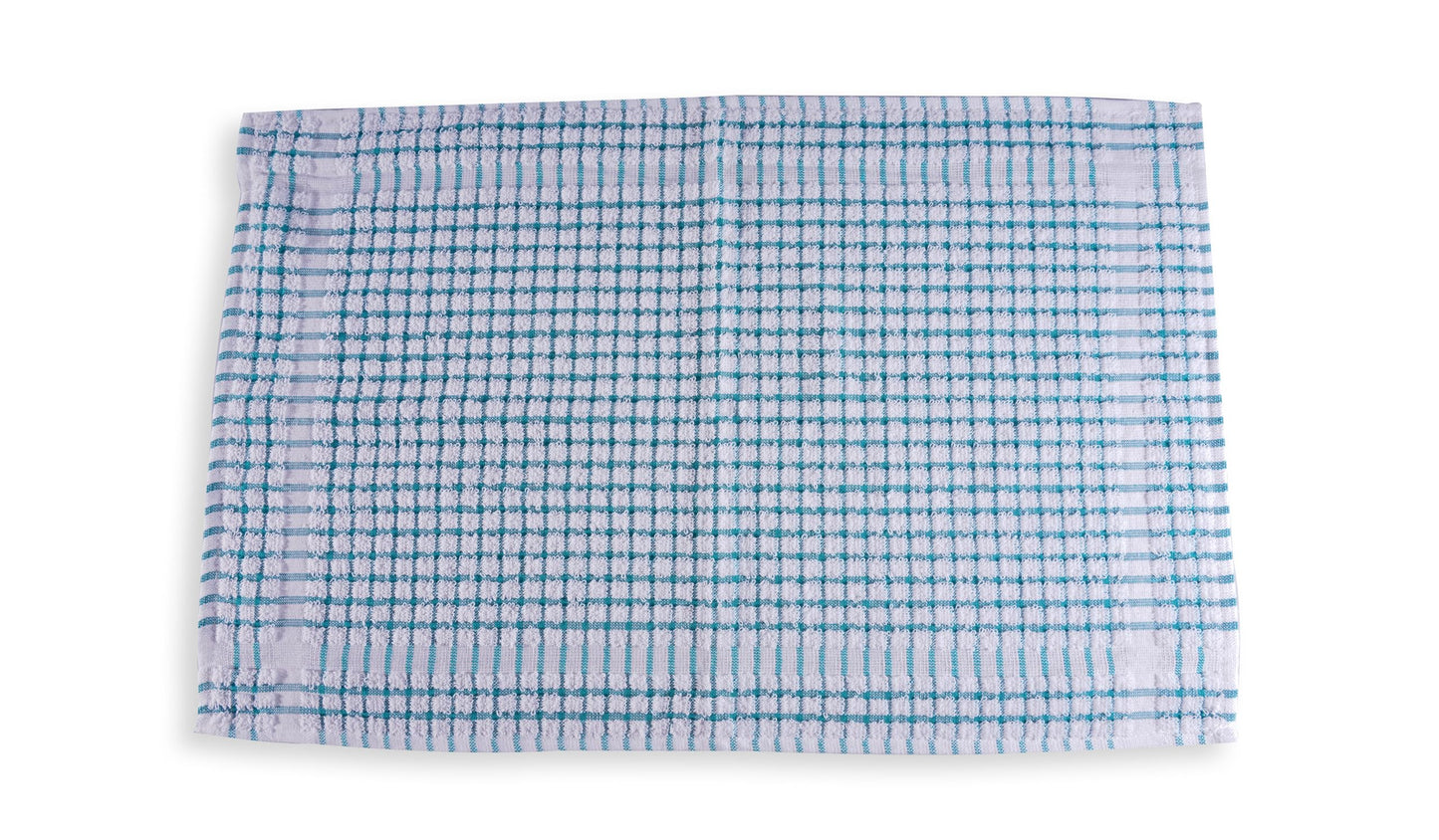 QUALITY HOME TEXTILES 100% Cotton Super Soft Terry Towelling Tea Towels with Hanging Loop
