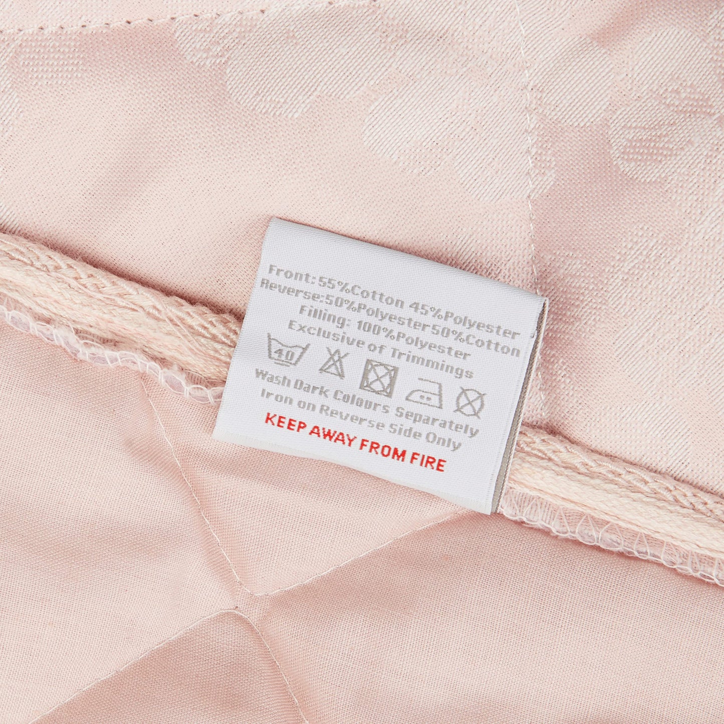 Dreams & Drapes Serene Blossom-Jacquard Bedspread, Blush Pink,240x220cm