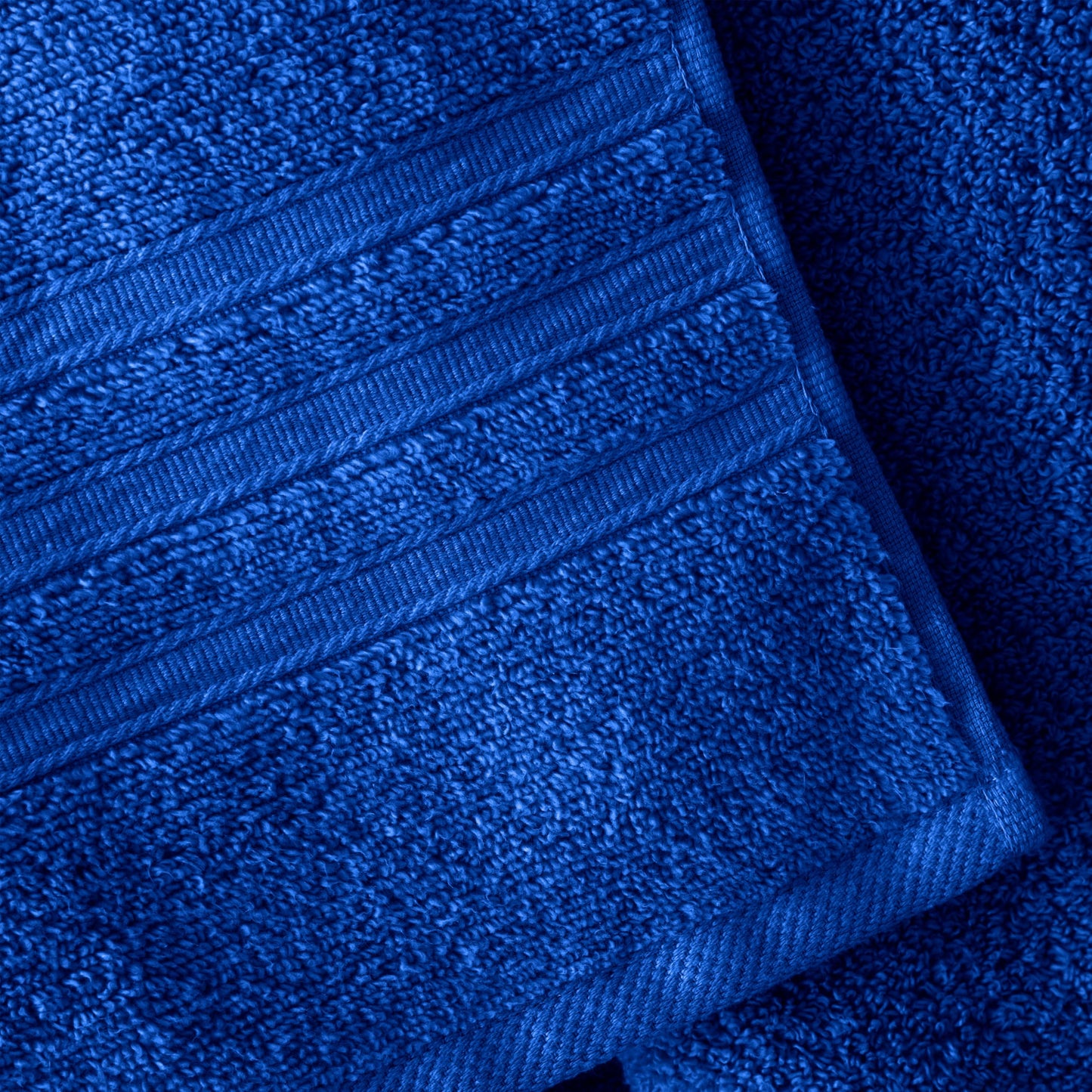 Catherine Lansfield Zero Twist Cotton 90x140cm Bath Sheet Pair Cobalt Blue