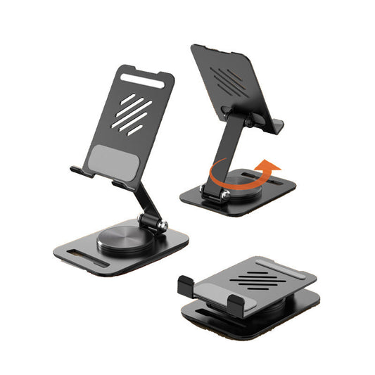 Premium 360° Rotating Phone Stand - Adjustable Aluminum Desk Holder for iPhone, iPad & Tablets