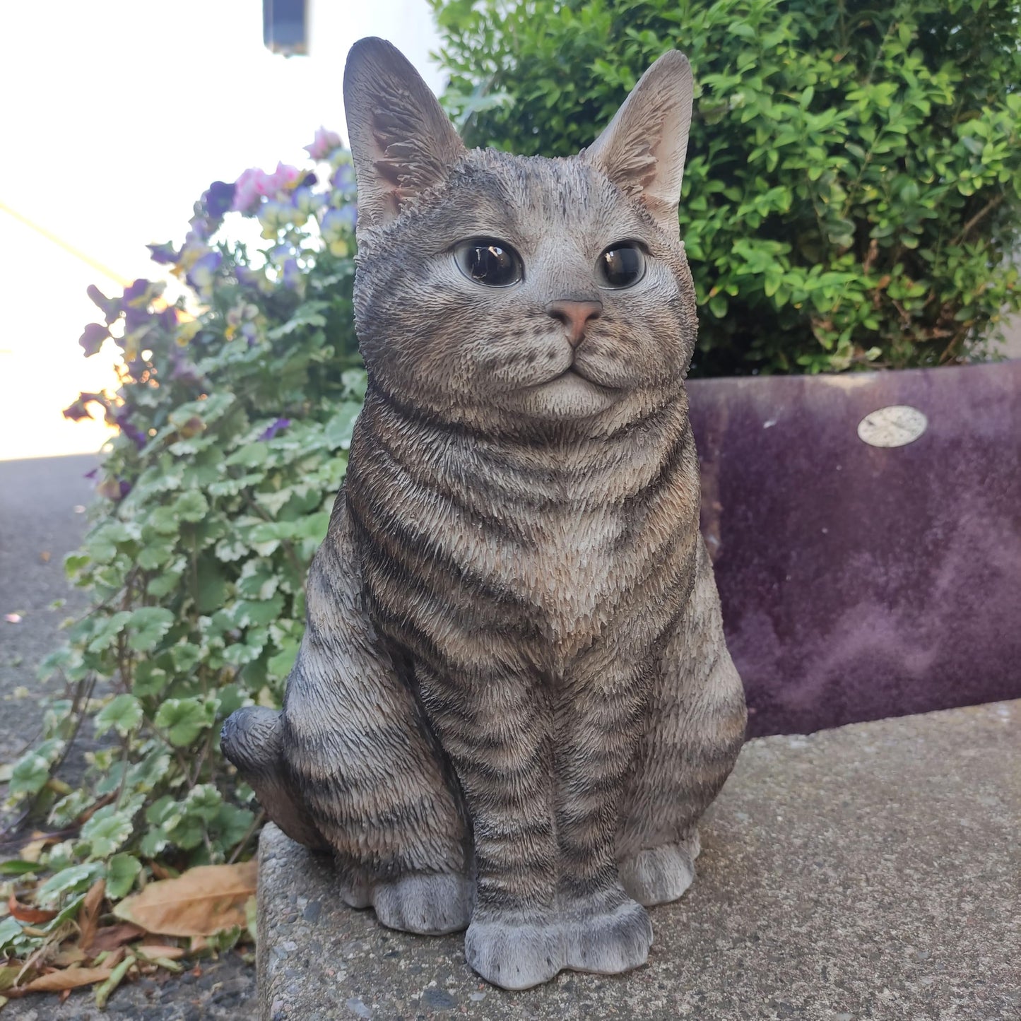 Lifelike Sitting Cat Tabby