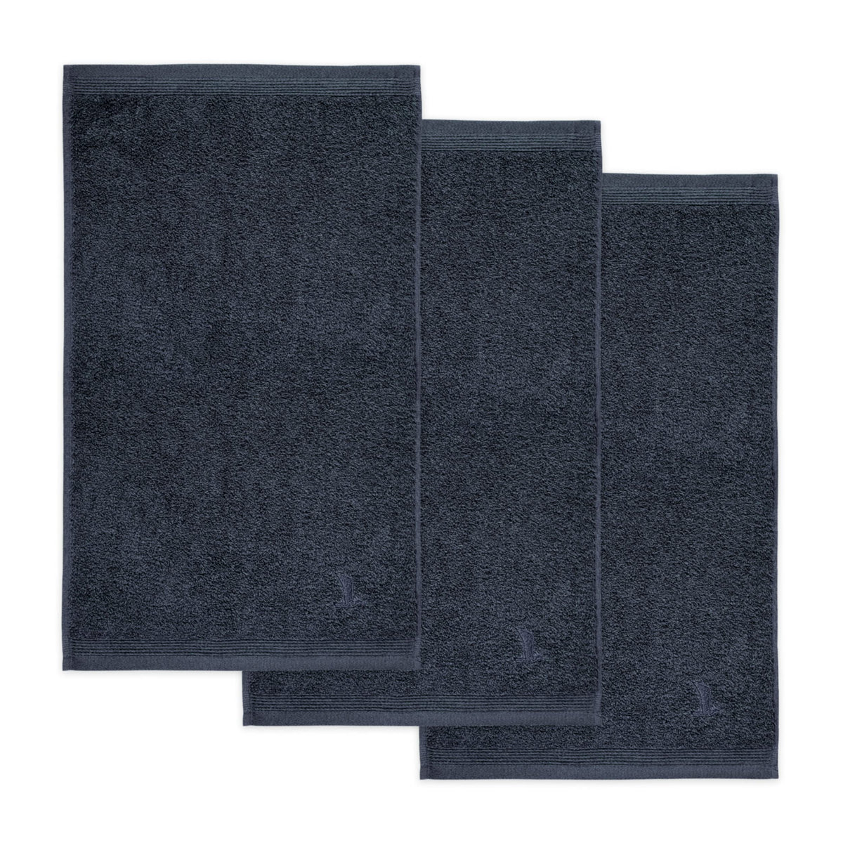 M?ve 3er set Superwuschel guest towel 30 x 50 cm made of 100% cotton, dark grey