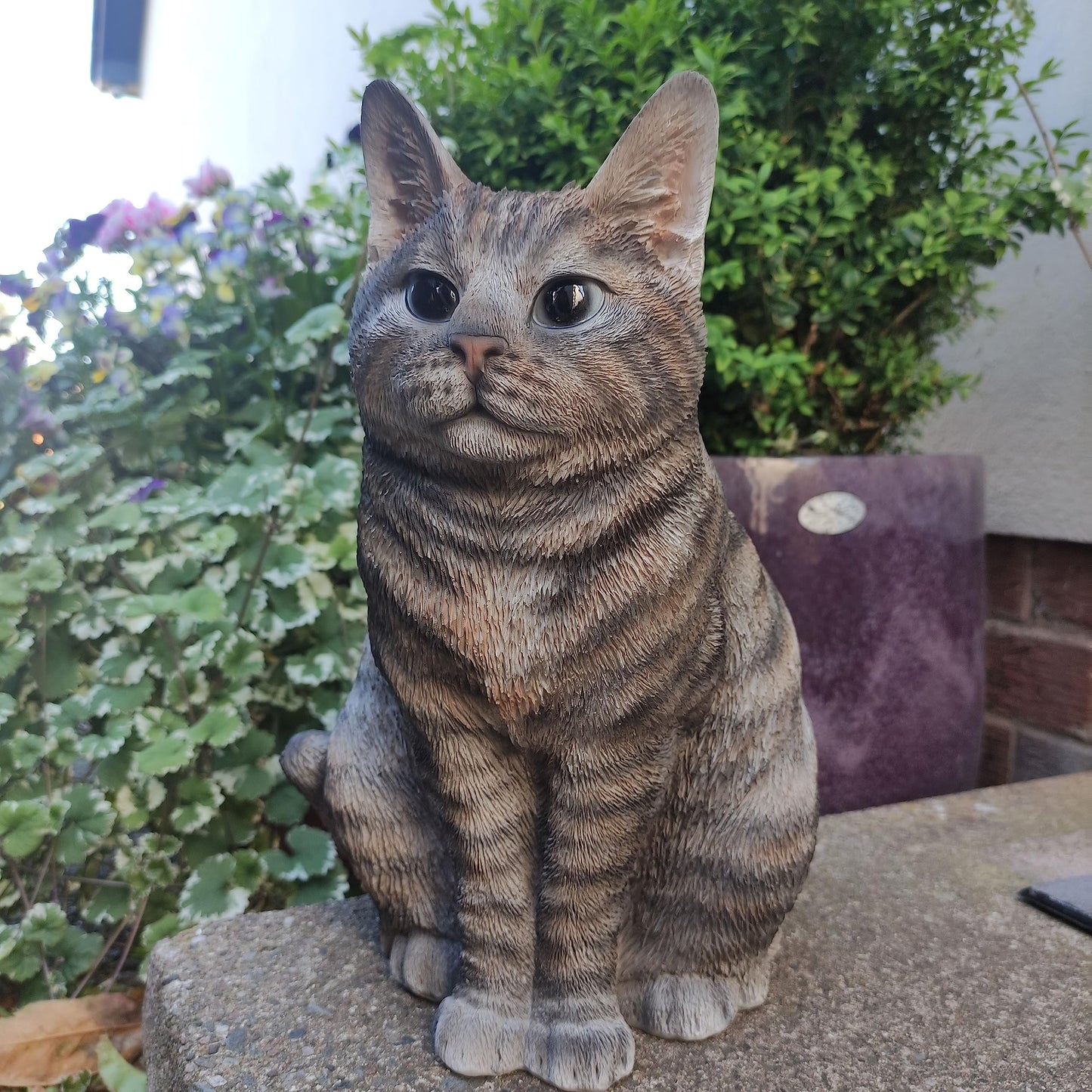 Lifelike Sitting Cat Tabby