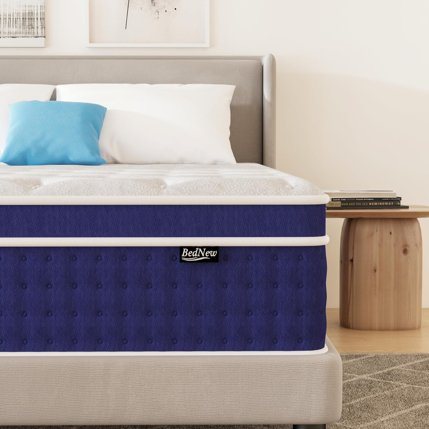 Bednew Single Mattresses 31cm, 12 Inch Innerspring Hybrid Mattress Single with Breathable Foam and Pocket Spring For Cool Comfort Sleep