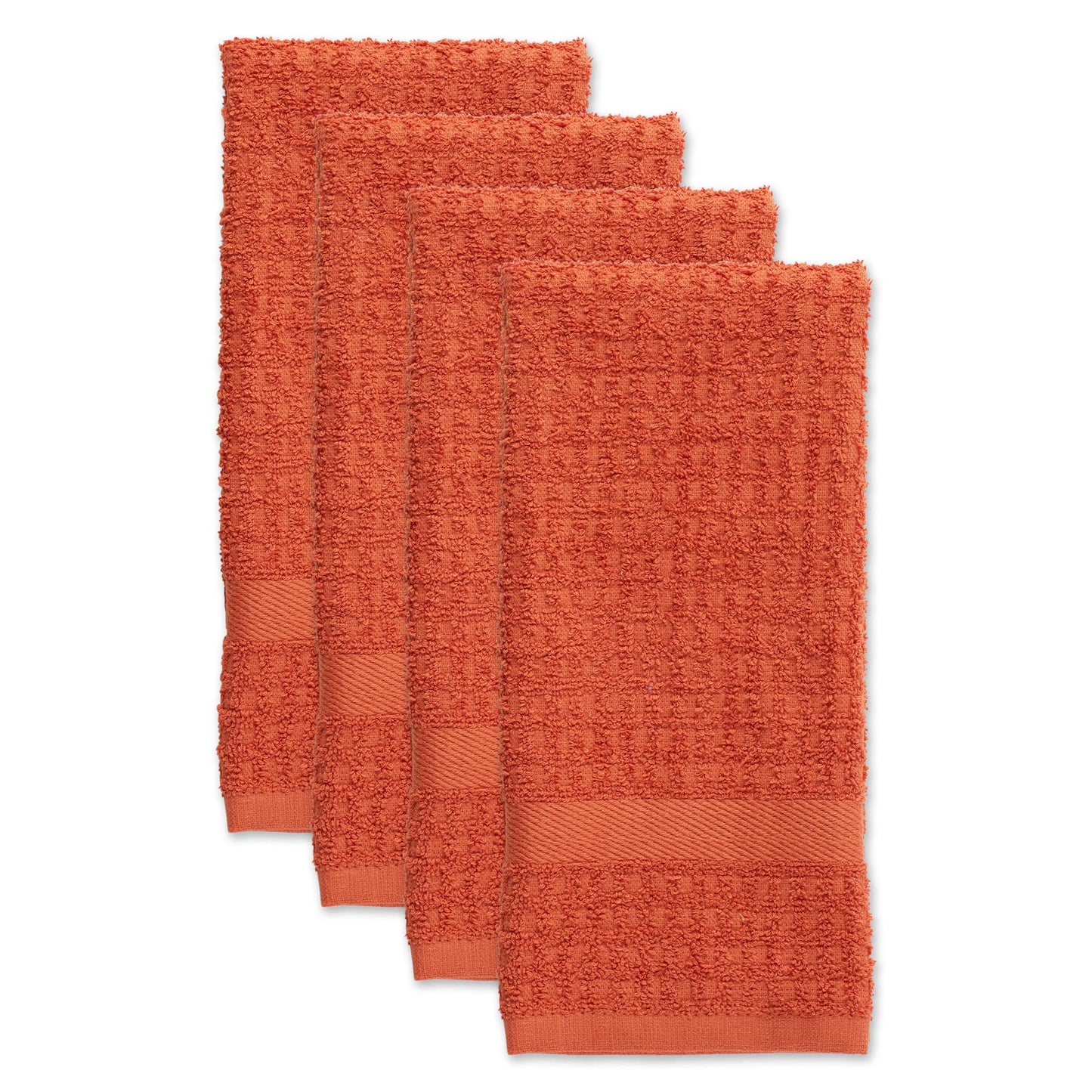 DII Waffle Terry Collection, Cotton, Spice, 15x26