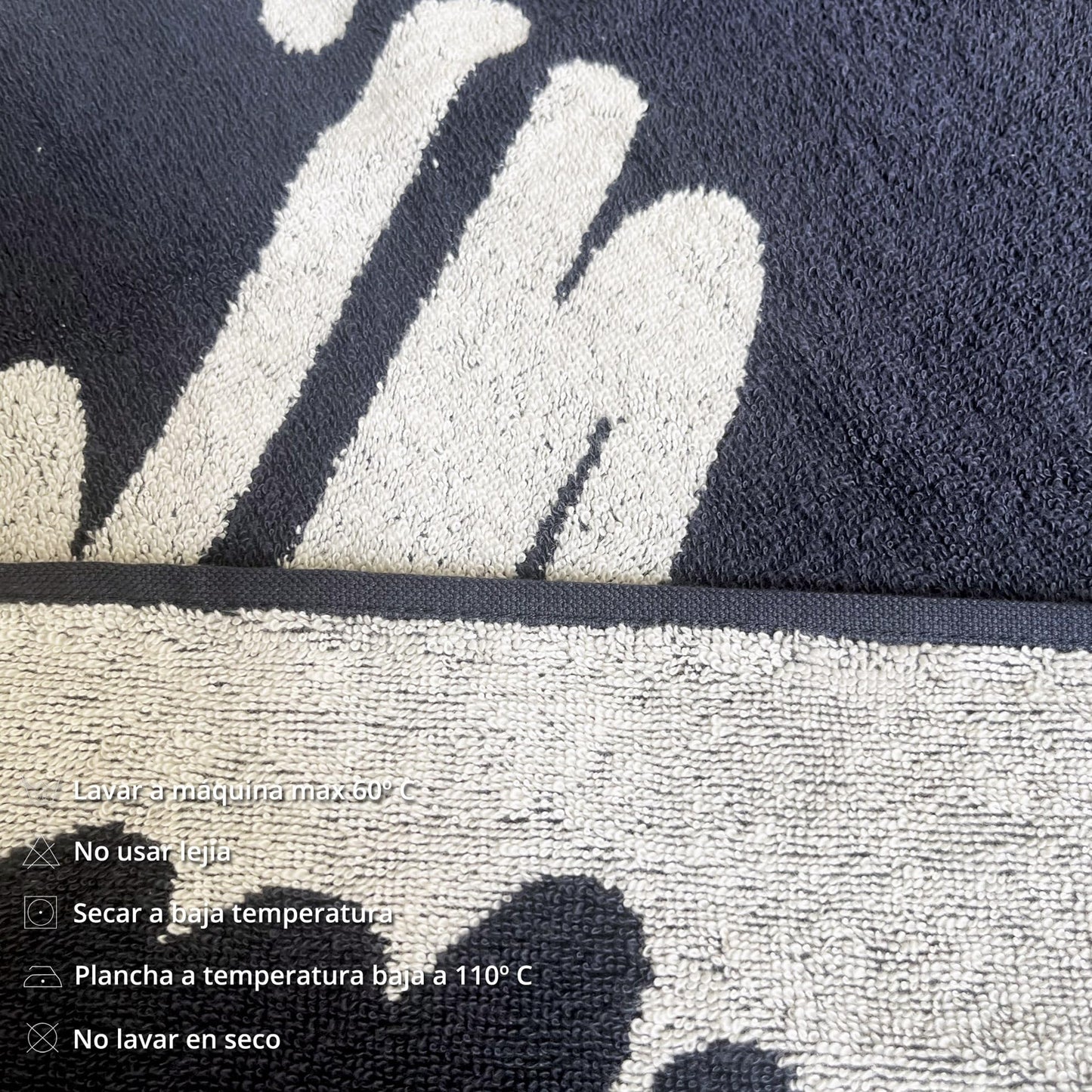 Scalpers Towel 90x180 cm 100% Cotton 500GSM Navy Blue with Logo Home