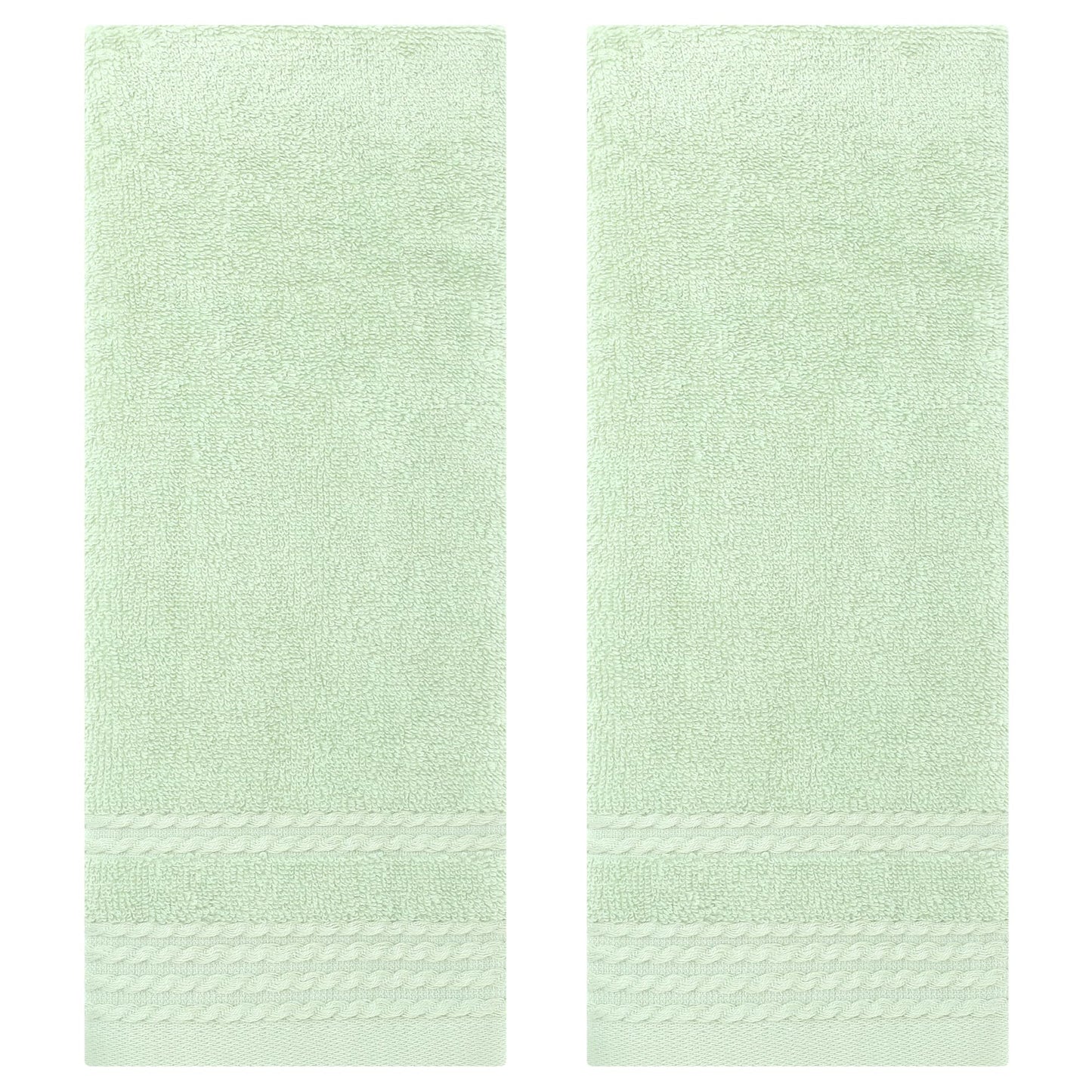 HMETOL Striped Comfort and Quick Drying Hand Towel Set (14 x 30 Inches)