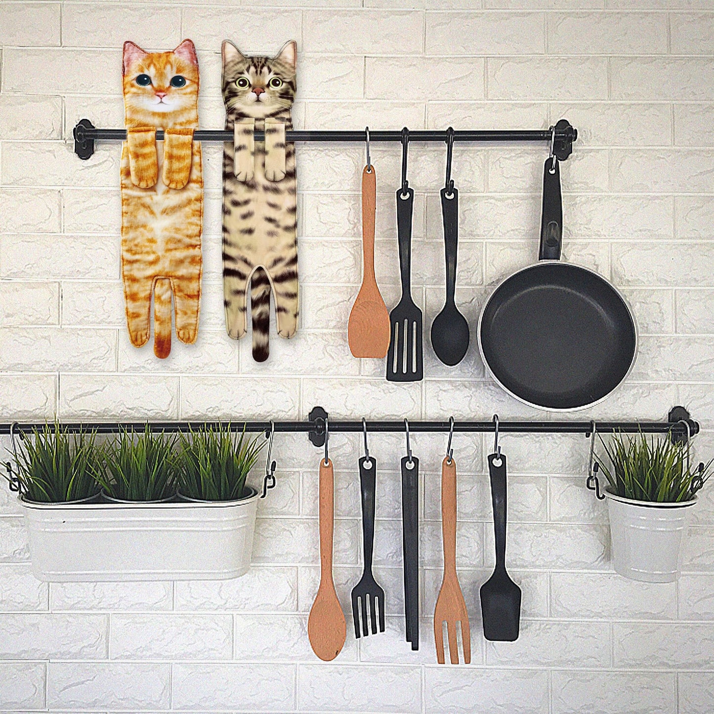 Cat Funny Hand Towels - Cute Bathroom Kitchen Towels Cat Decor Decorative Hanging Face Towels Super Absorbent Soft -Unique Mothers Day Birthday