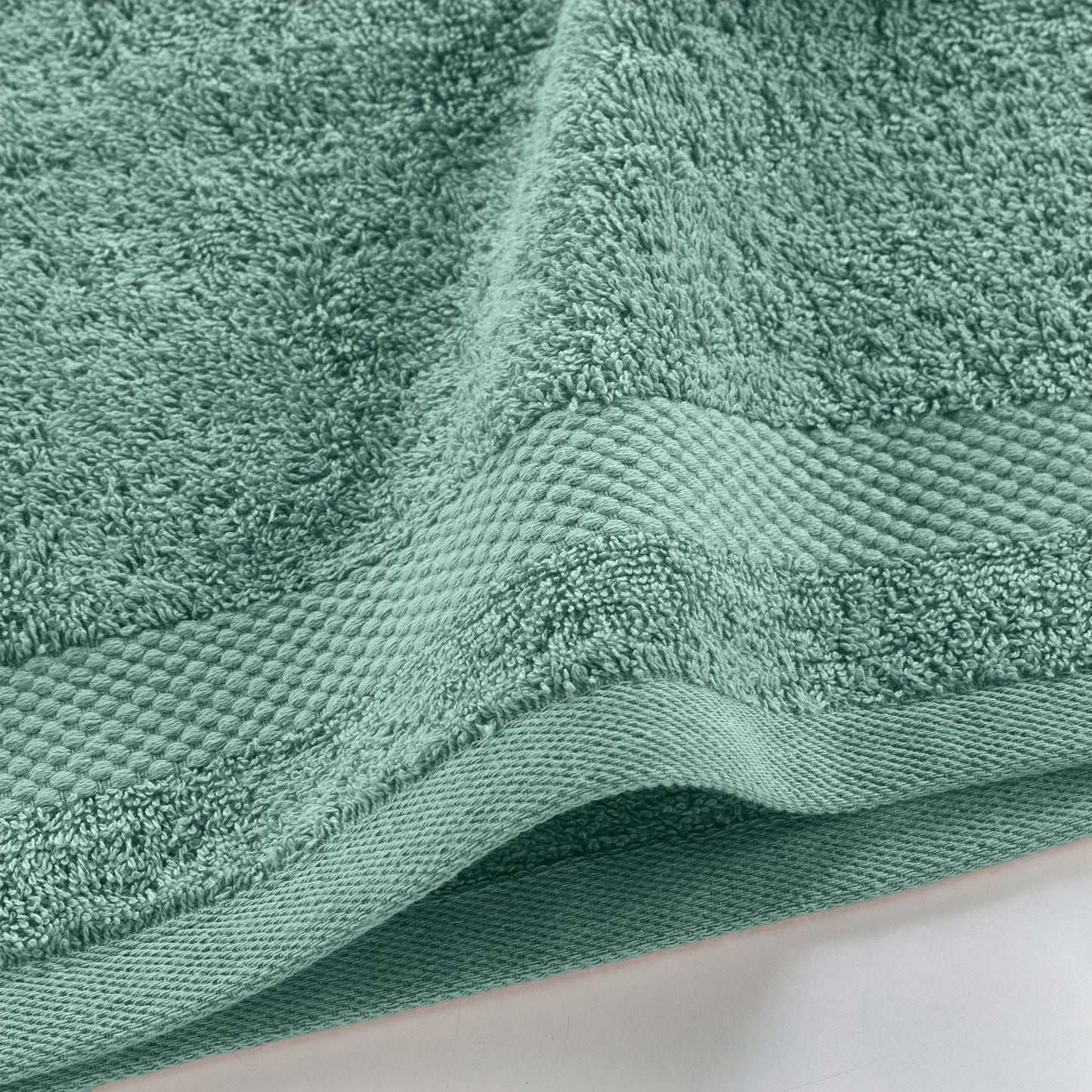 Douceur d'Intérieur, Elegance Celadon Guest Towel (30 x 50 cm) 100% Cotton Plain