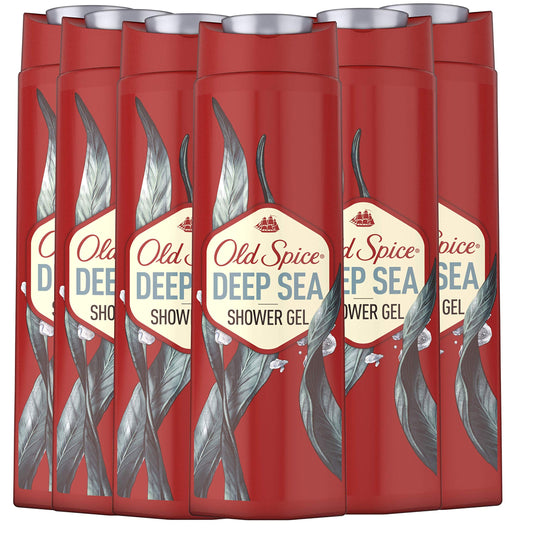 Old Spice Deep Sea Shower Gel & Shampoo For Men 400 ml, 3-in-1 Body-Hair-Face Wash, Long-lasting Fresh