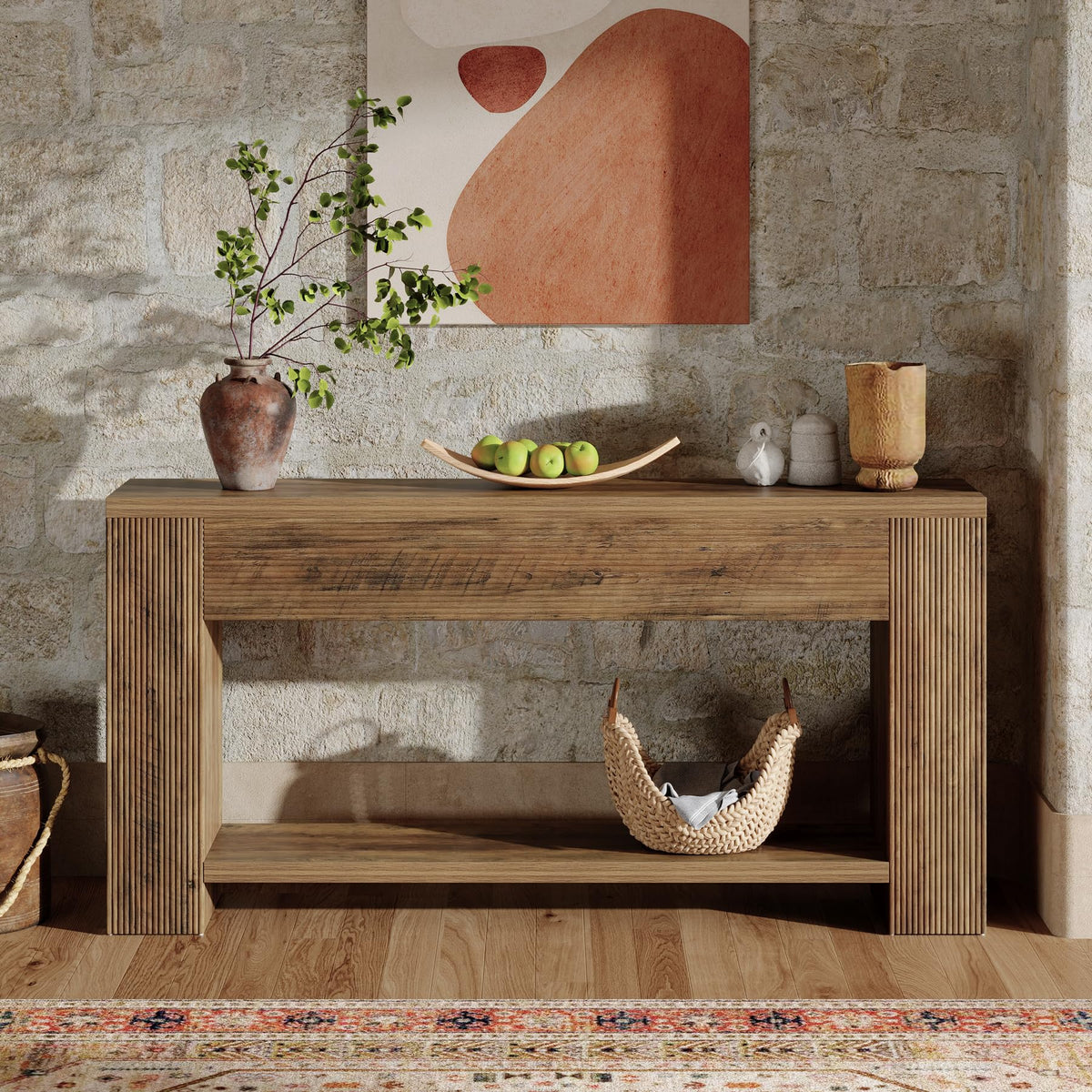 Tribesigns 70.9-Inch Console Tables for Entryway, Narrow Wooden Long Sofa Table Behind the Couch