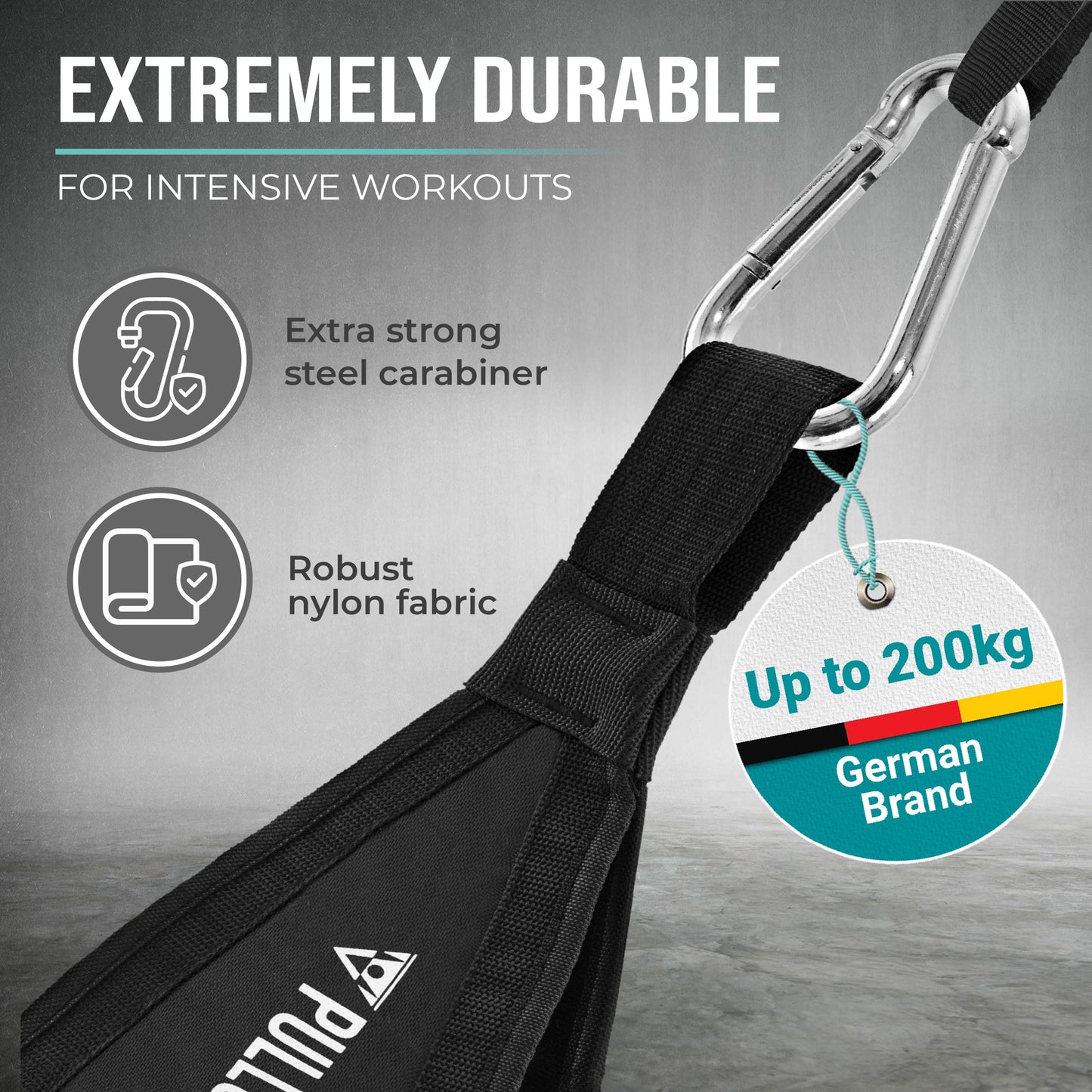 PULLUP & DIP Ab Straps, Premium Abdominal Slings for Abdominal Training, Padded Workout Straps for Crunches, Hanging, Leg Raise, Set of 2 Ab Slings