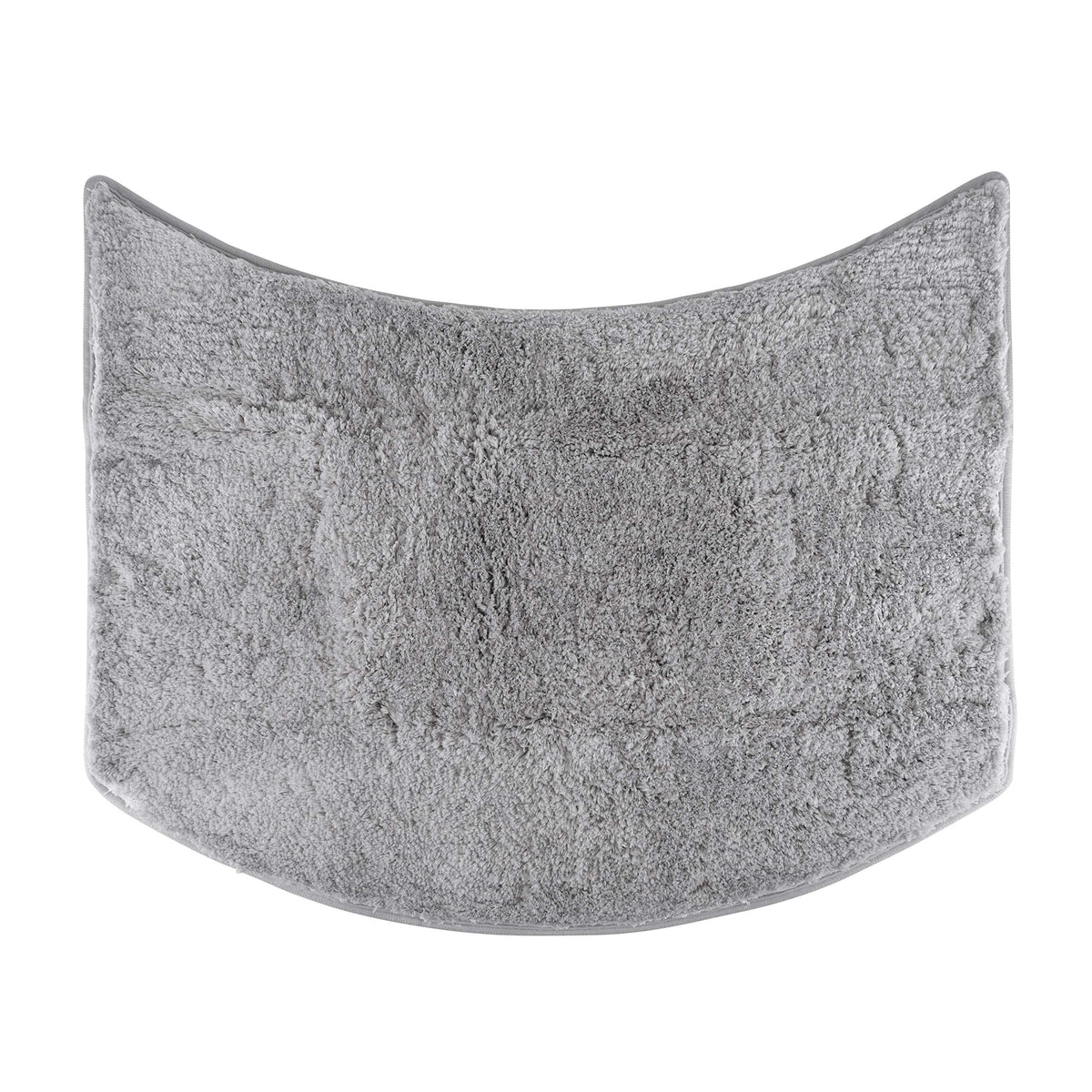 fluffy? Bath Mat for round Showers, made of Microfibre, with Non-Slip Bottom (Small Curve | Shower Radius 55 cm, Grey)