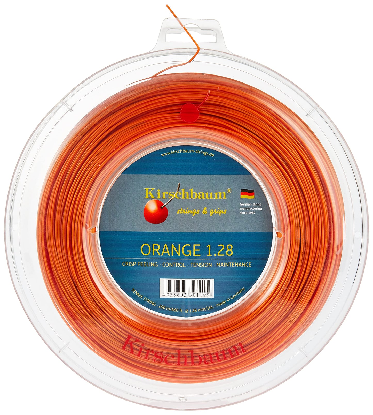 Kirschbaum Super Smash String Reel - Orange, 1.23 Mm