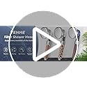 VEHHE Shower Head Powerful Flow with Beads Filter Pressure Boosting Shower Head Spray with 3 Modes Water Saving Bathing for Adults Children Pets Home and Gym Use (White)