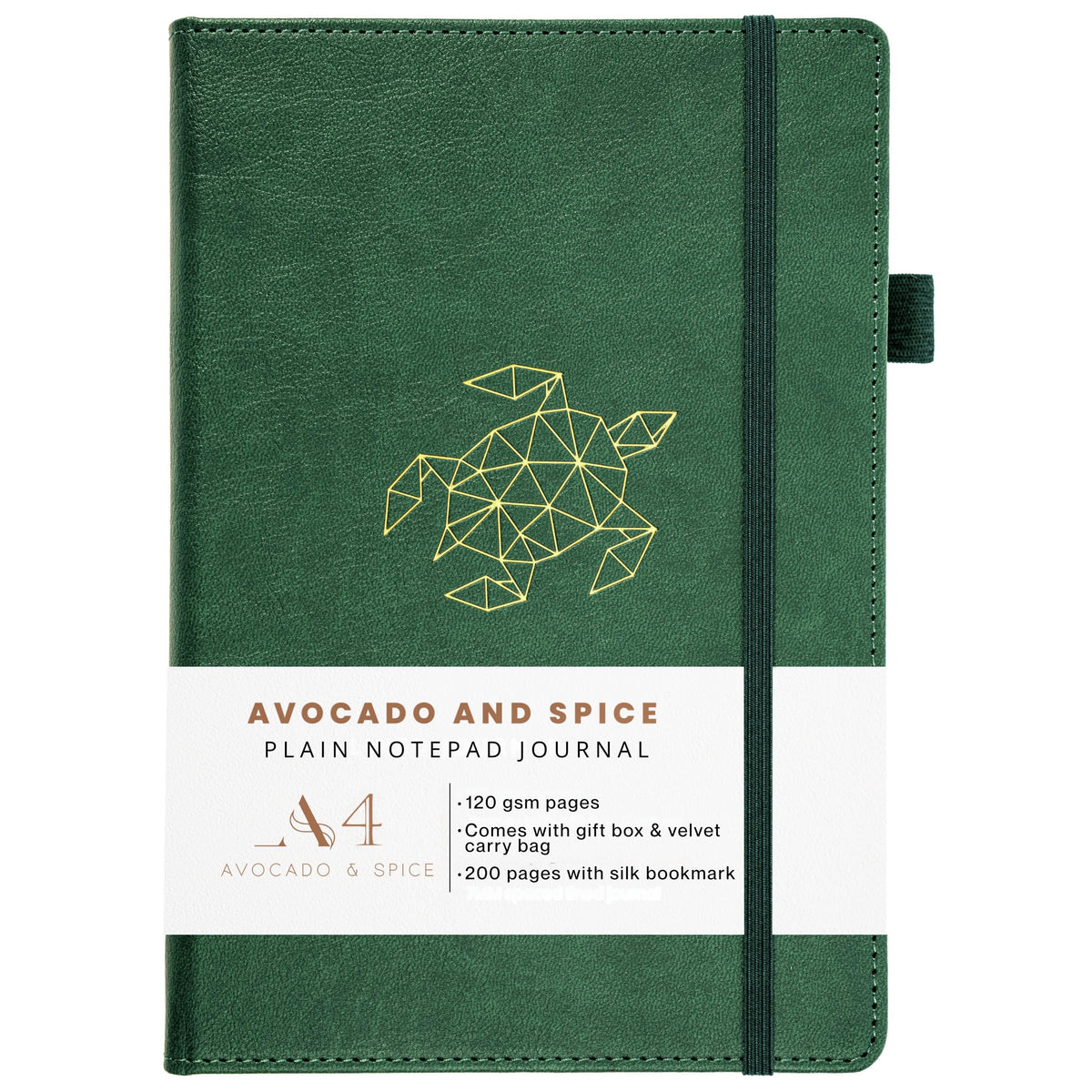 Sketch Pad A4 by Avocado and Spice? with Gift Box & Velvet Bag ? Sketch Book for Artists - Blank Notebook A4 Drawing Pad - Faux Leather Vegan Friendly