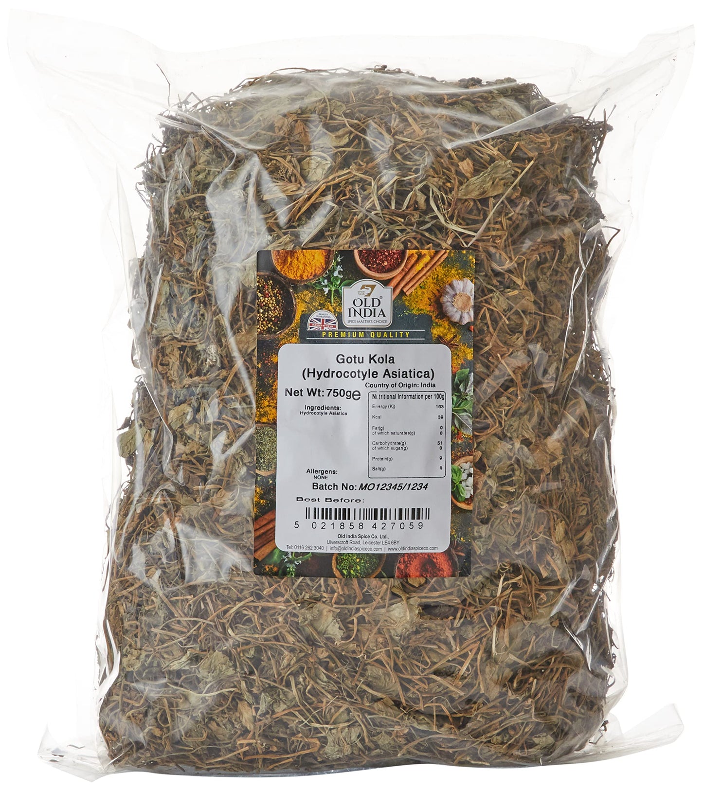 Old India Gotu Kola (Hydrocotyle Asiatica) 750 g