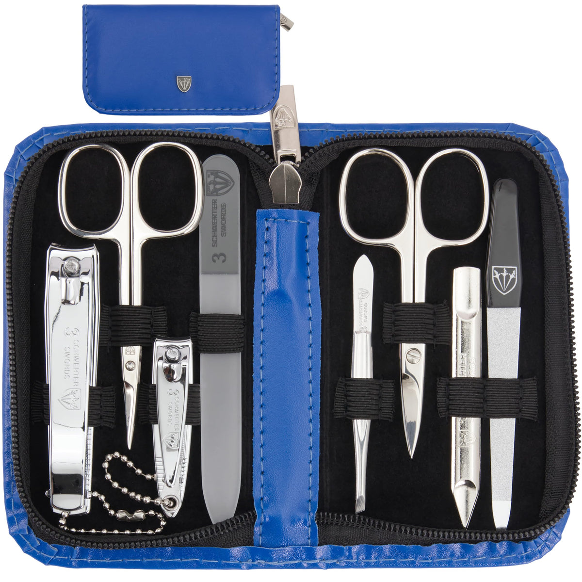 3 Swords Germany - brand quality 8 piece manicure pedicure grooming kit set for professional finger & toe nail care, Made by 3 Swords