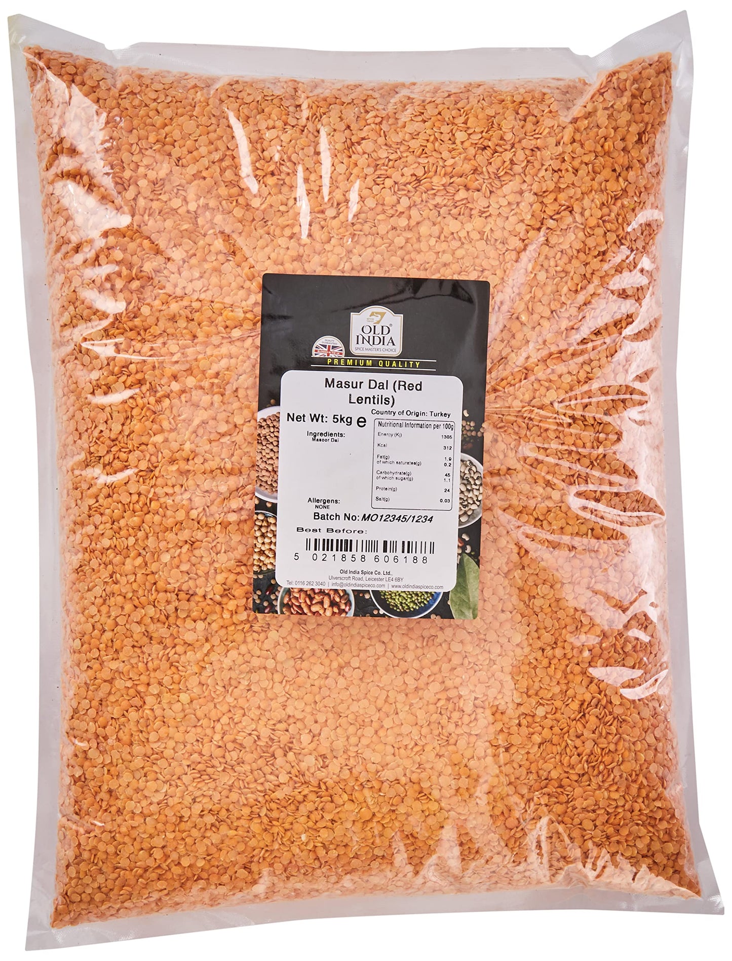 Old India Masur Dal (Red Lentils) 5kg