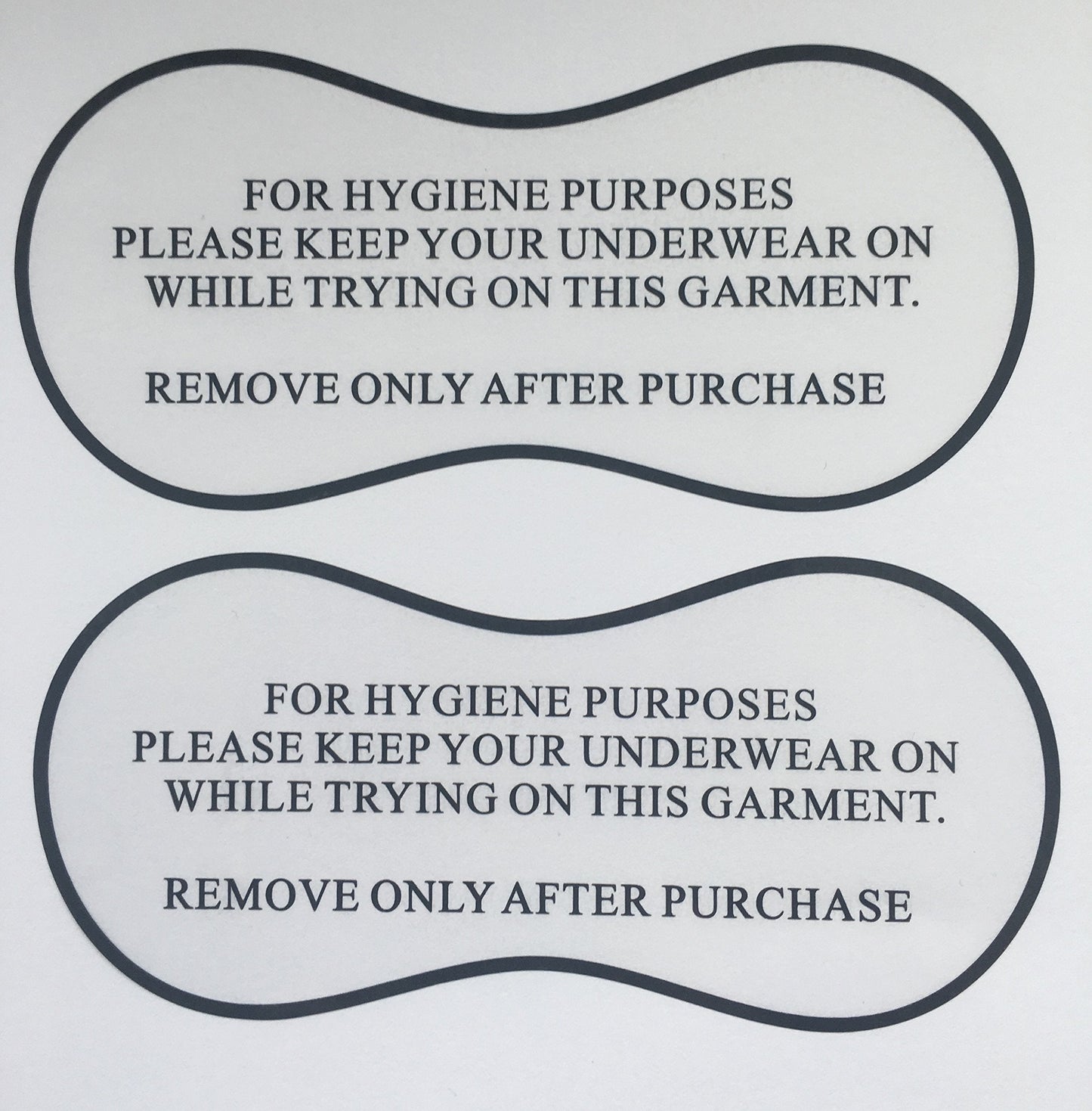 Adhesive Protective Hygiene Try On Stickers/Labels | Barrier/Liner for Swimsuits, Swimwear and Lingerie (500, Standard)