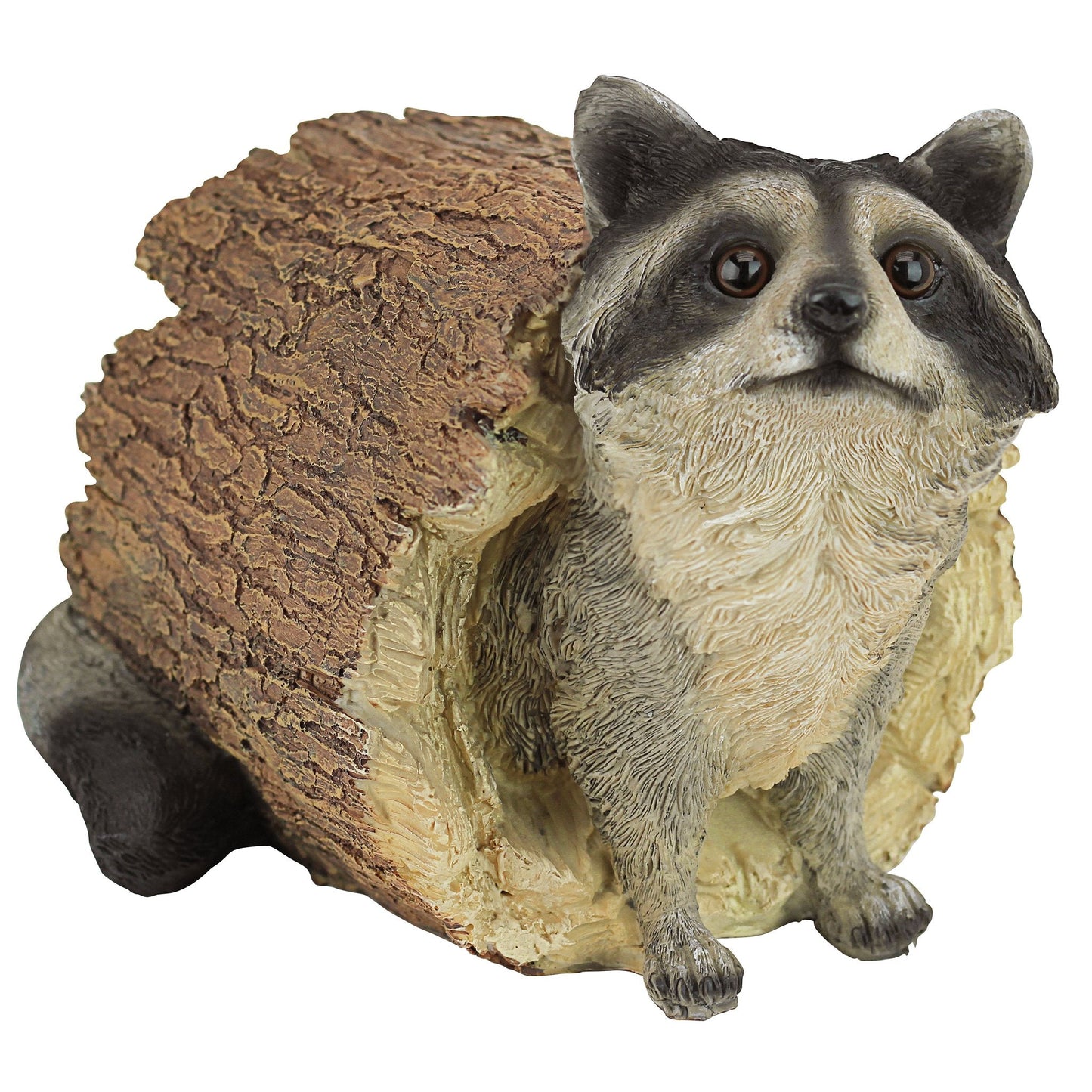 Design Toscano Bandit the Raccoon Garden Animal Statue, 25.5 cm, Polyresin, Full Color, Brown