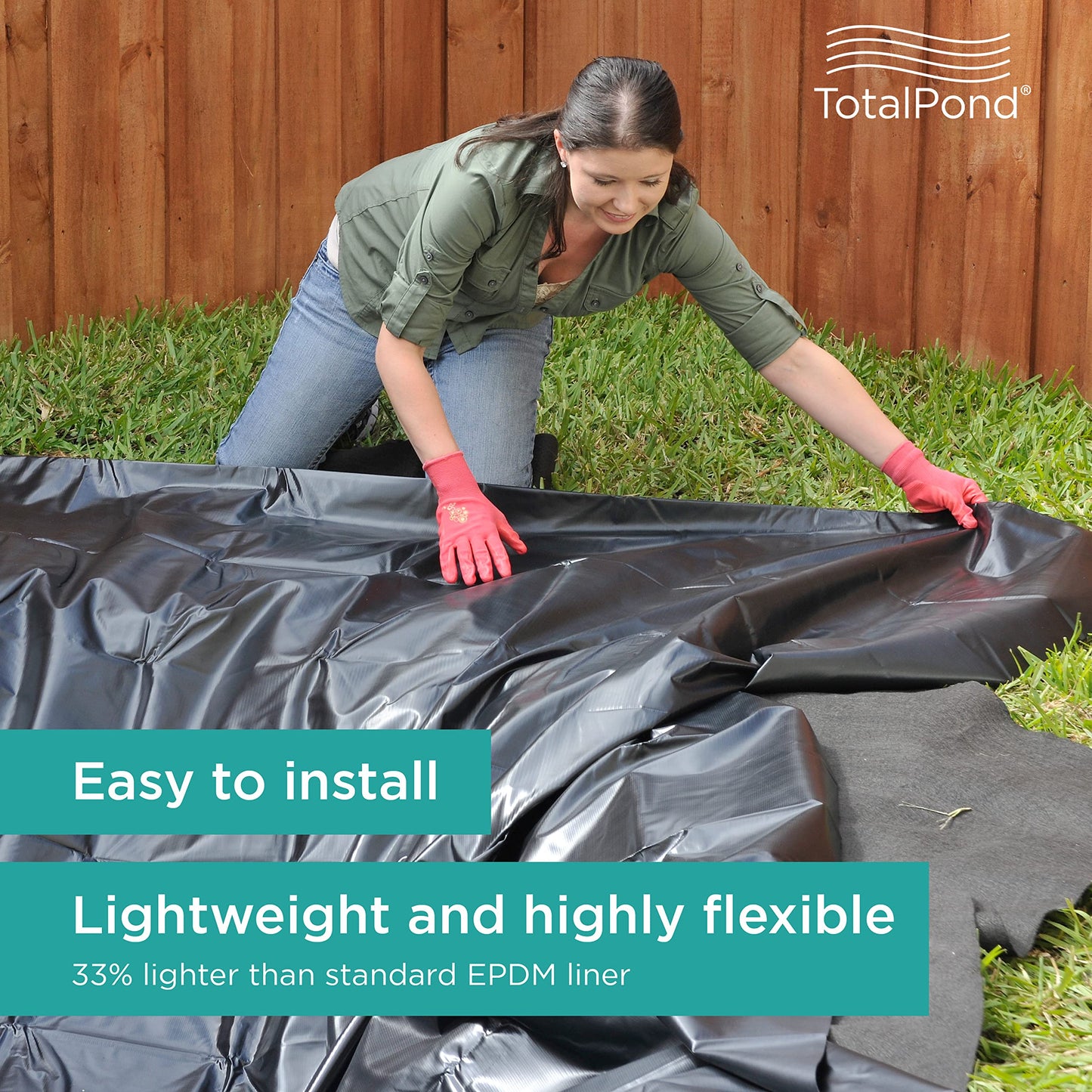 TotalPond Holds Ponds up to 200 gallons, 14.5mm, Flexible and Easy to Install, Durable and Strong, Reinforced mesh, UV and Tear Resistant, Versatile