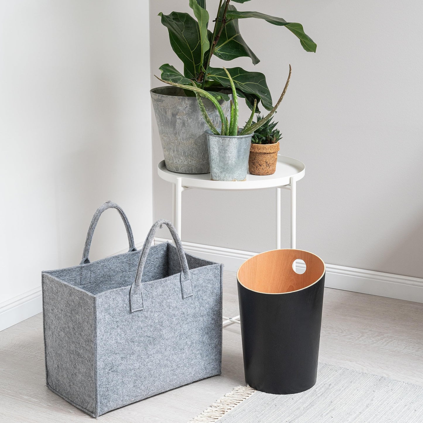 Kazai. Design Paper Bin 'Bennet' | Unique Waste Paper Basket for Office, Bedroom, Children's Room, and More | Office Bin Made of Real Wood Veneer |