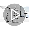 Kegii Telescopic Shower Caddy Corner Shower Shelf Bathroom Corner Storage Black