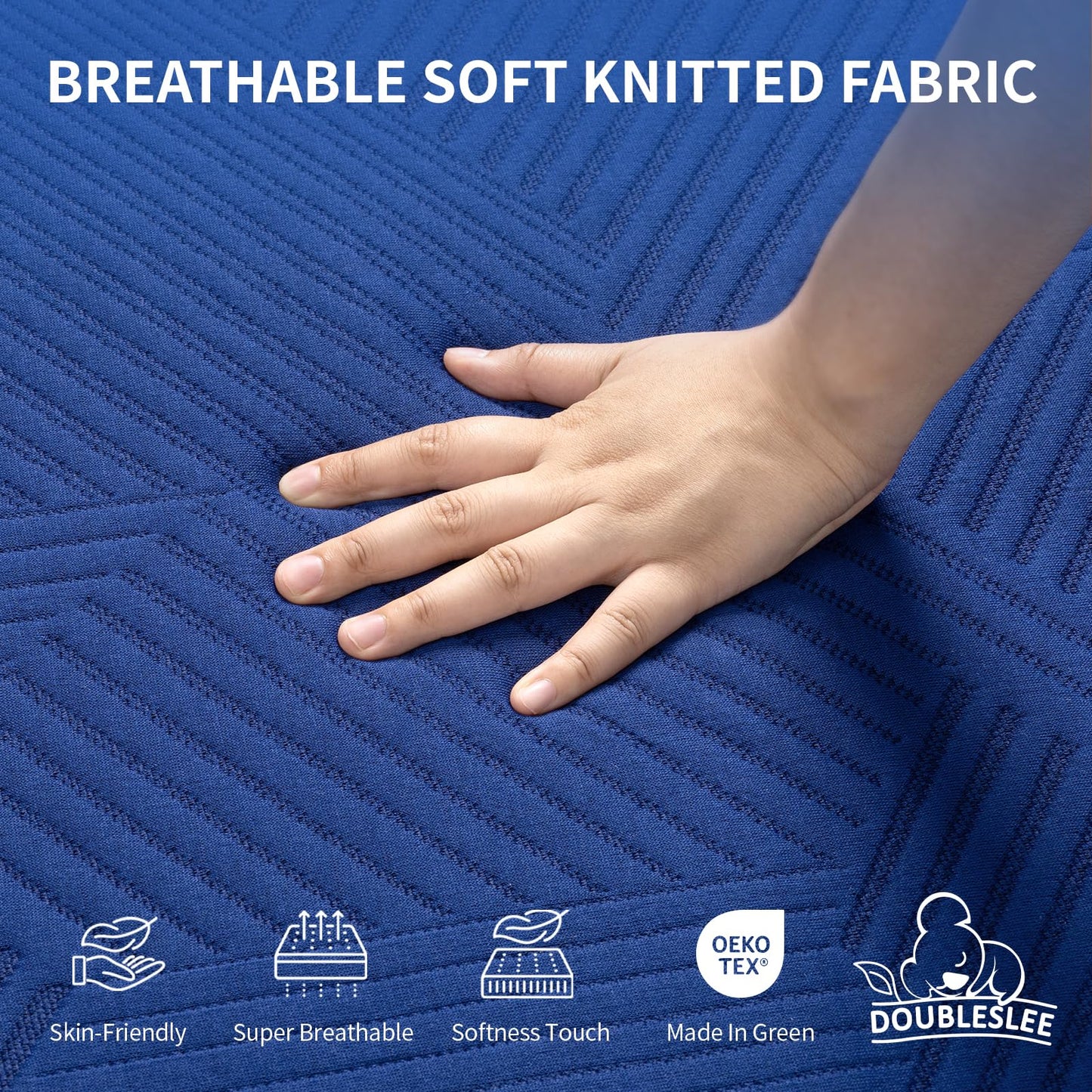Doubleslee Memory Foam Small Double Mattress, 6 Inch Medium, 120x190x15cm