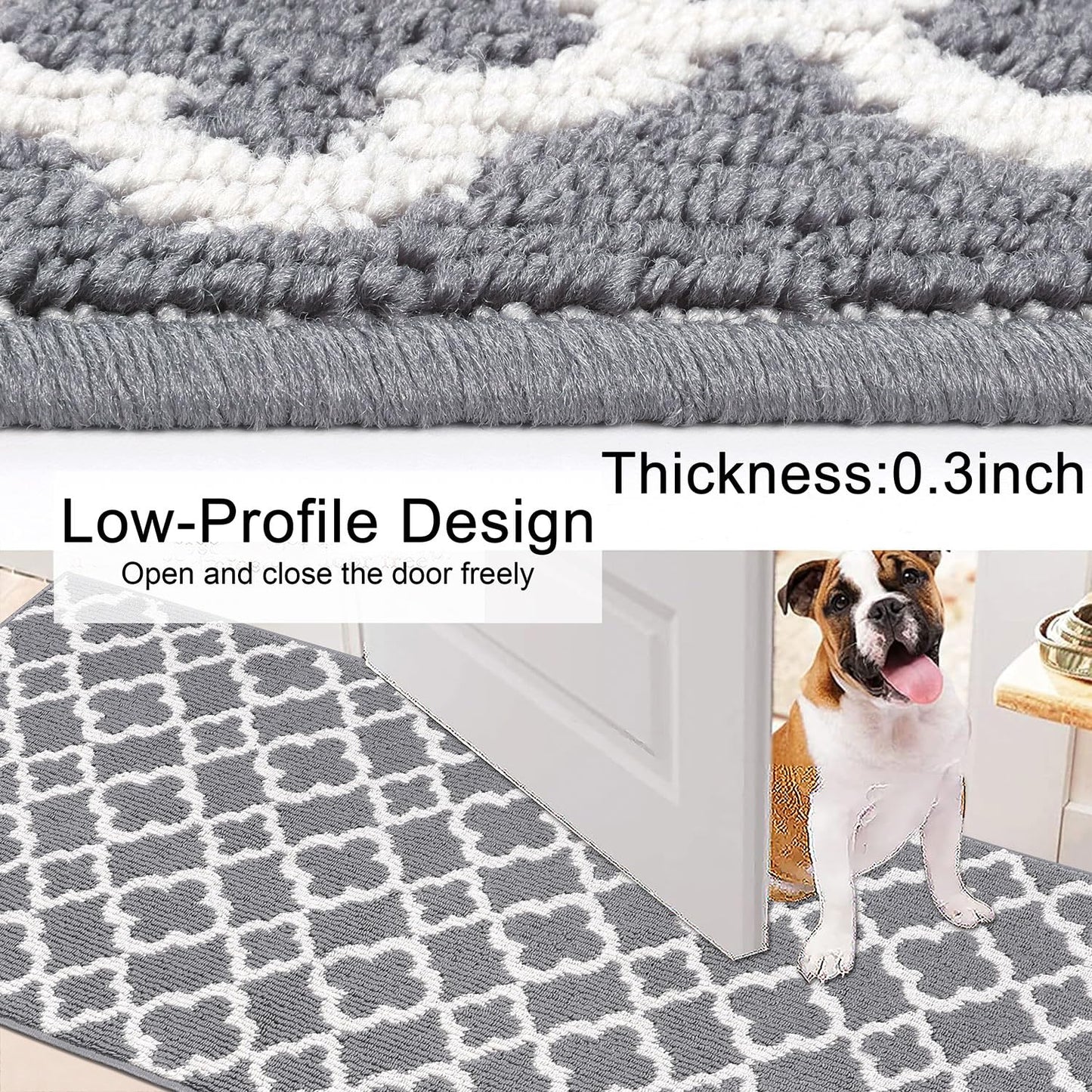 SHACOS Non Slip Runner Rugs for Hallway 60 x 240 cm Long Hallway Runner Rug Washable Kitchen Rug Hall Runner Narrow Runner Rug Hallway Carpet Runner