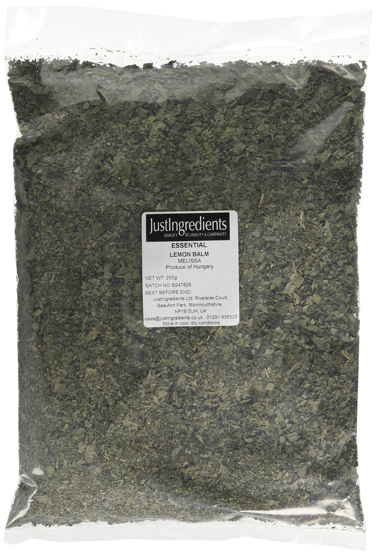 JustIngredients Essentials Lemon Balm Melissa 250 g (Pack of 2)
