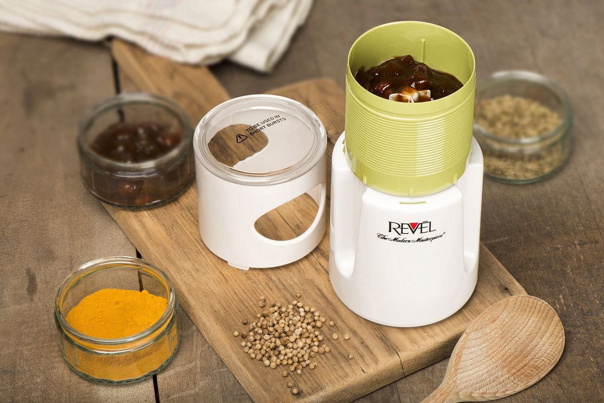 Revel CCM104 Wet and Dry Grinder, Plastic, White/Green