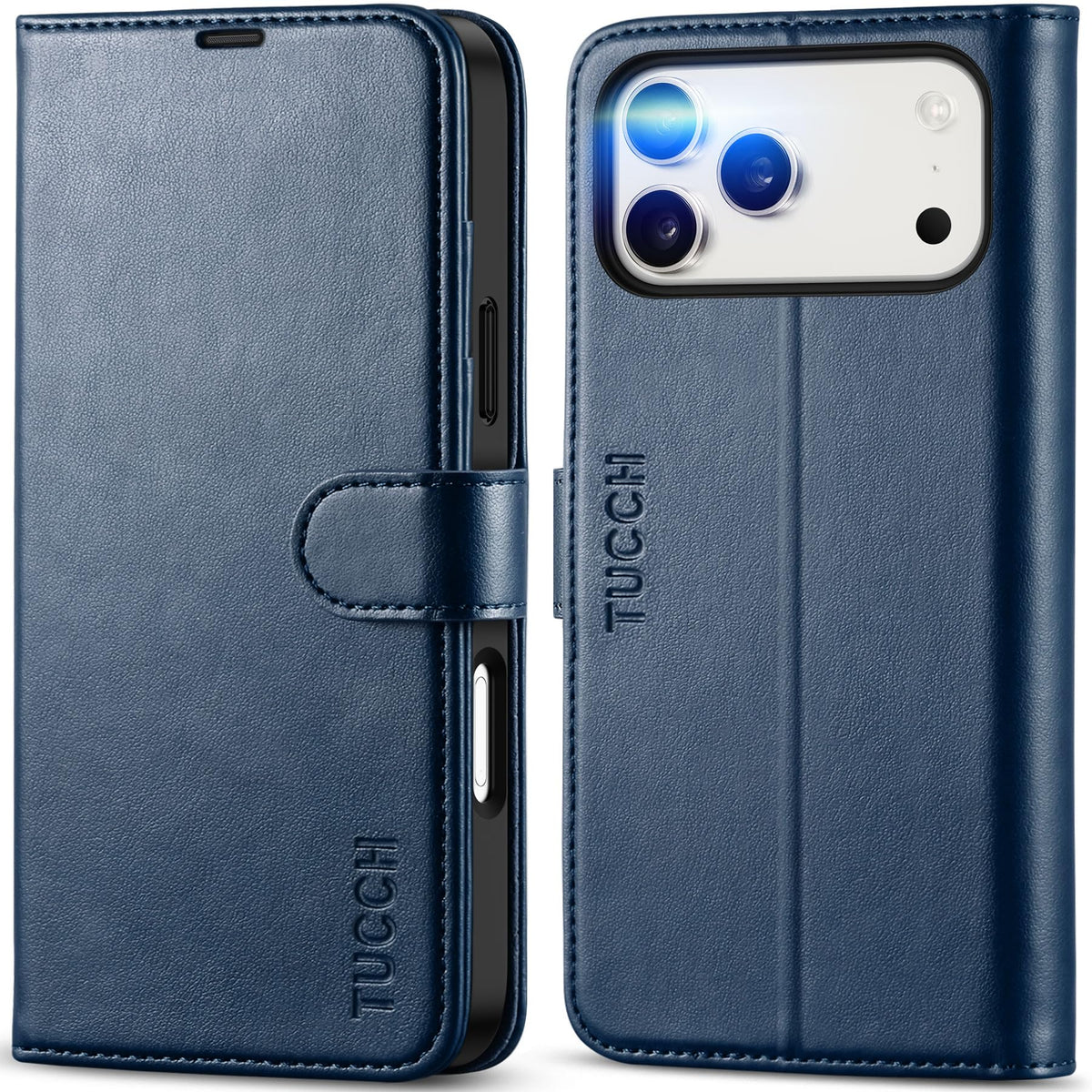 TUCCH Wallet Case for iPhone 17 Pro Max (6.9") 2025 | RFID Blocking 4 Card Slots | Viewing Stand | Magnetic Closure | PU Leather | Shockproof TPU |