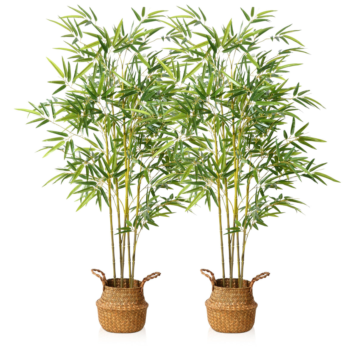 Kazeila 2 Pack Artificial Bamboo Plants Trees Outdoor 140cm Fake Plant Decorative Artificial Plants Indoor Outdoor Home Office Garden