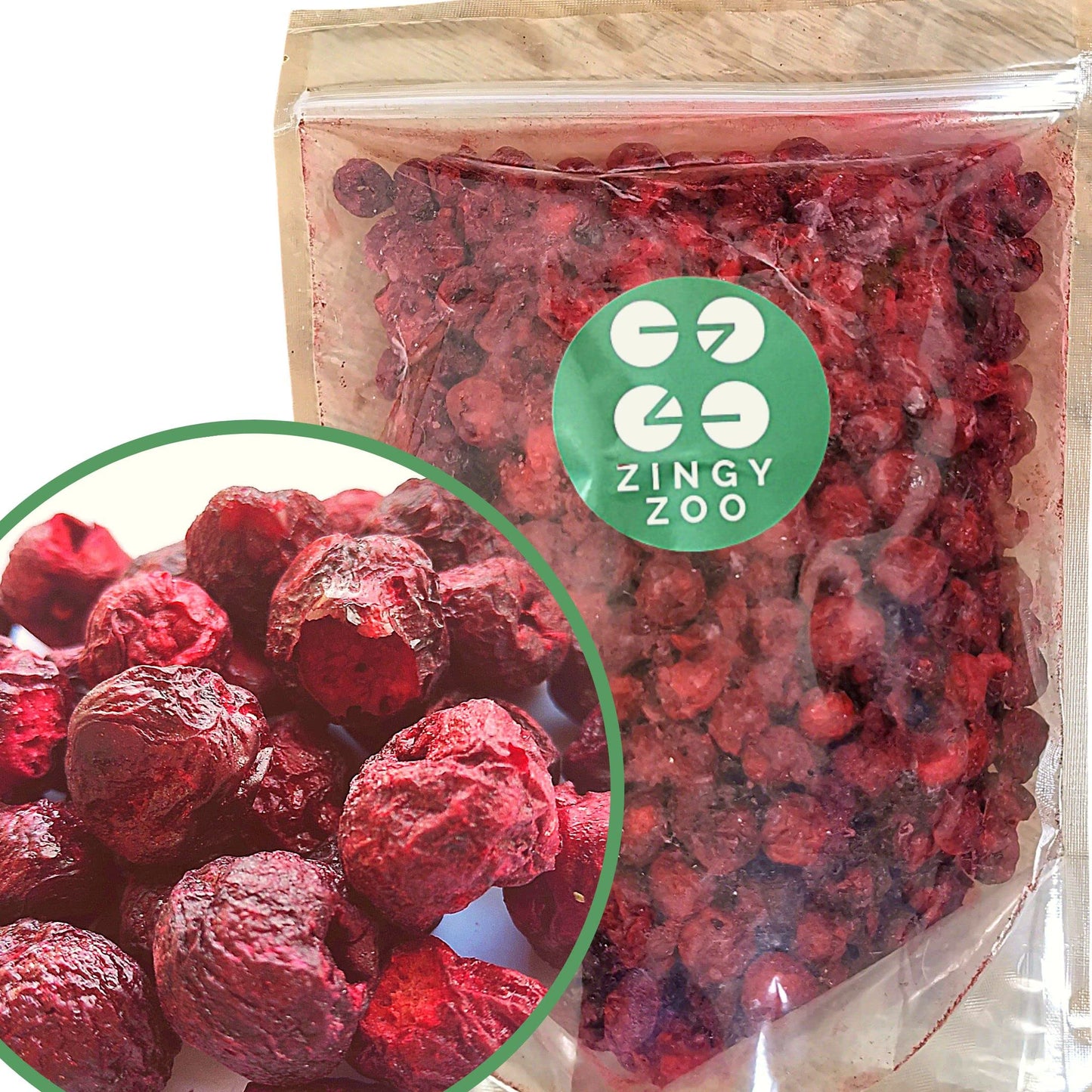 Dried Cherries | XL 300g Pure Freeze Dried Fruit No Added Sugar | Dried Sour Cherries Freeze-Dried | Fresh Dehdrated Frozen Cherries to Fruit Snack |