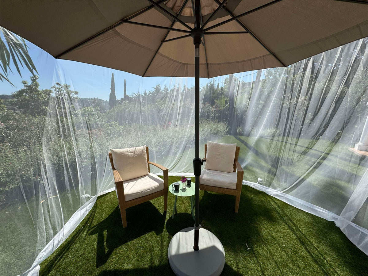 Mosquito Net for Umbrella 7.5 FT | Large Sizes & Fabric Designed for Outdoors | Insect House Screen Netting for Patio, Porch & Garden Terrace |