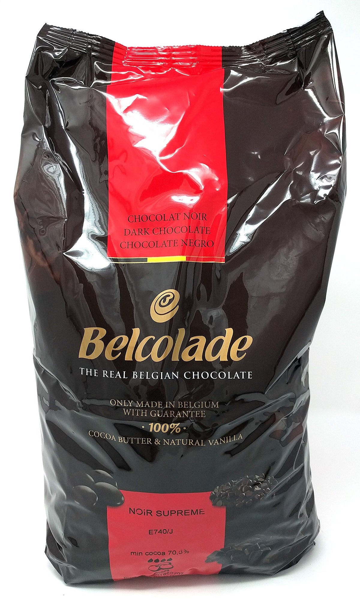 Belcolade 70.5% Noir Supreme - Dark Couverture Chocolate (buttons) 5kg