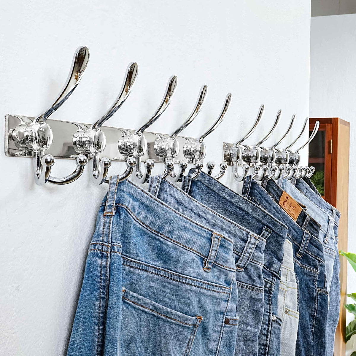 Dseap Coat Rack Wall Mount, Heavy Duty 2.5mm Base vs Flimsy 1mm, Double-Thick Solid Anti-Snap Hooks