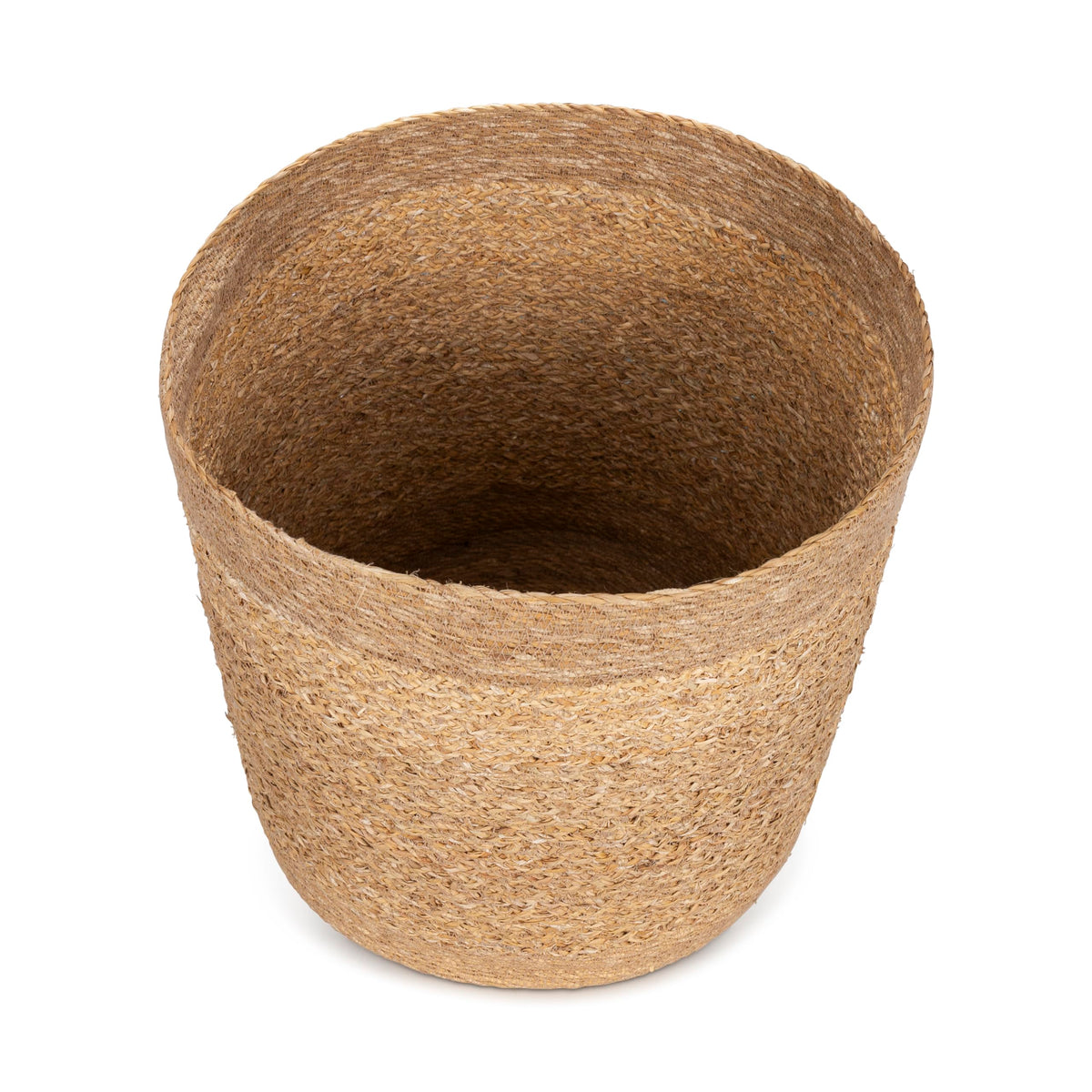 Olly & Rose Large Storage and Laundry Baskets - Set 2 45cm and 35cm Diameter - Seagrass Wicker Basket Premium Home Decor
