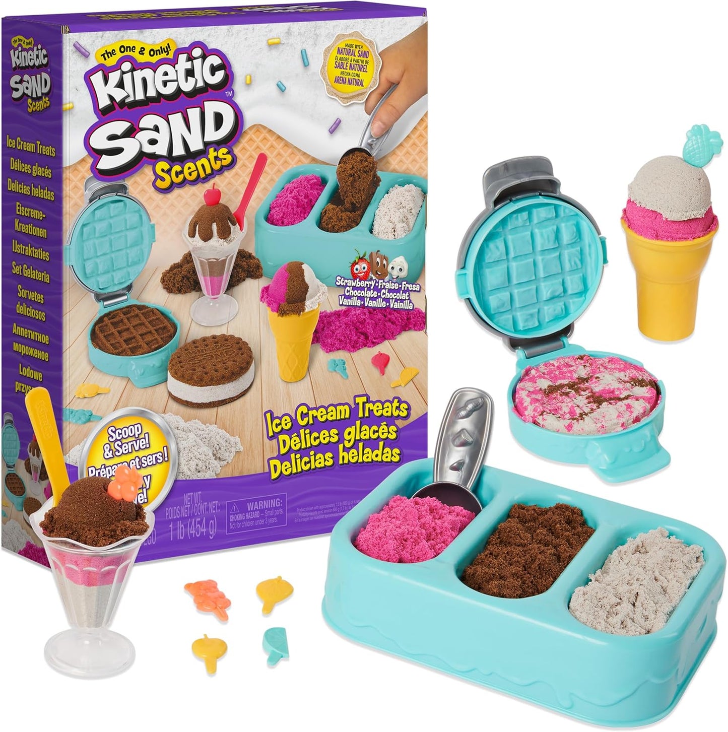 Kinetic Sand Scents, Ice Cream Treats Playset, brand new