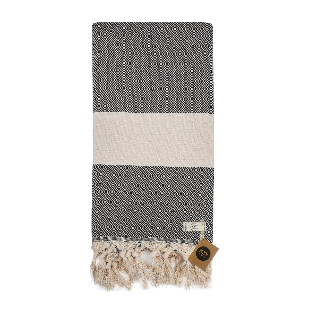 KZY LONDON Beach Towel - Large Turkish Beach Towels for Camping, Swimming, Bath, Gym, Picnic - Quick Dry, Super Absorbent, Lightweight
