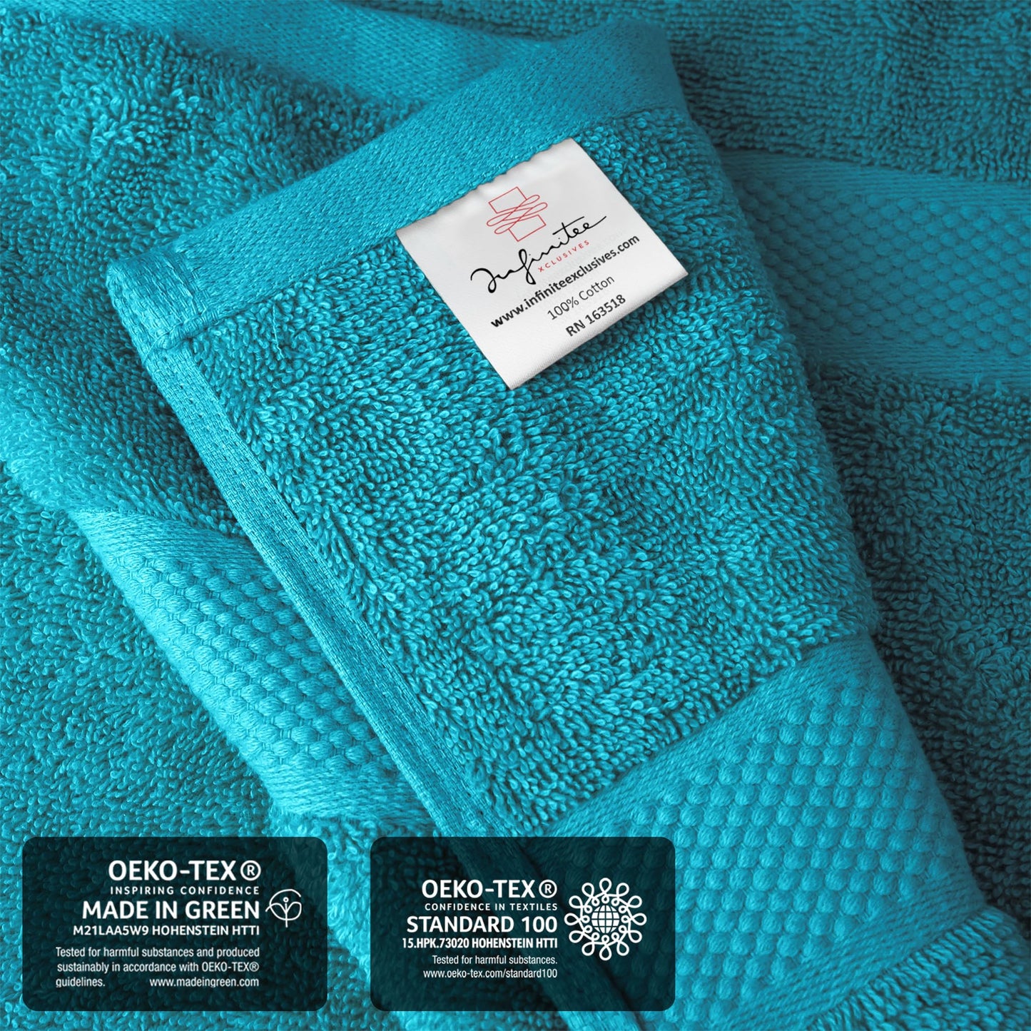 Infinitee Xclusives Bath Sheets Extra Large - 2 Pack, 600 GSM - 90 x 180 cm
