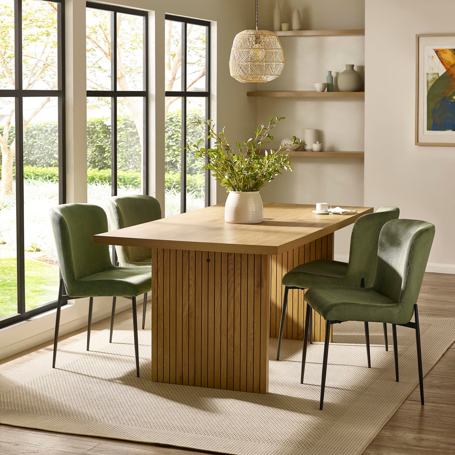 Julian Bowen Arundel Rectangular Dining Table for 4, Brown - H75xW180xD90cm